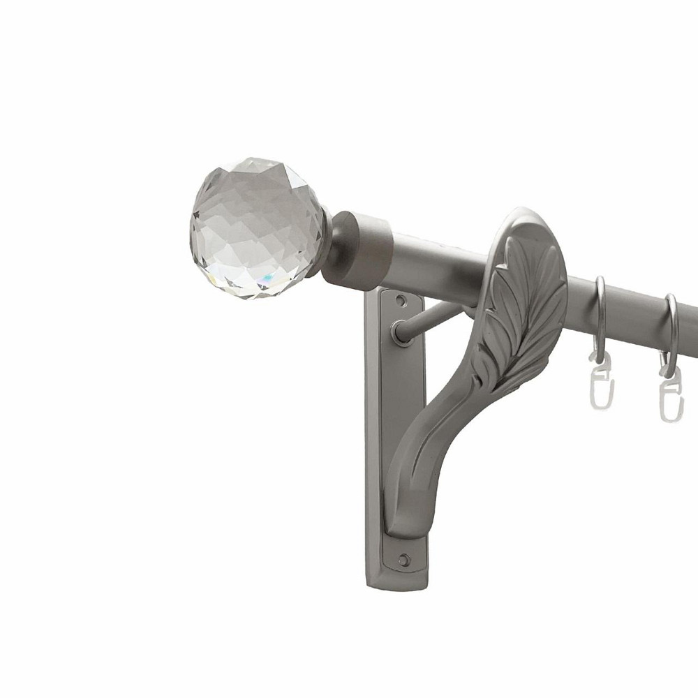 Карниз Orvit Люміера металевий однорядний ретро гладка труба кільце металеве Сатин 25 мм 140 см (00-00027507) Львів - фото 1