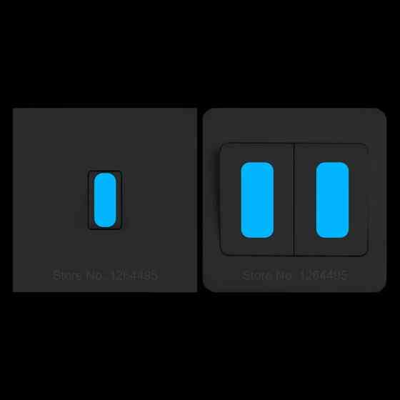 Люмінесцентні наклейки на вимикач набір блакитний Київ