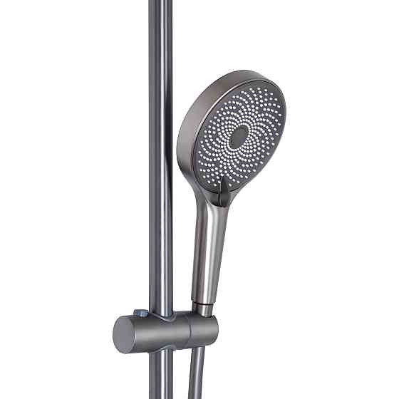 Душова система універсальна Qtap Slavonice на три споживачі (з виливом) QTSLA111GMB45905 Gunmetal Black PVD Київ