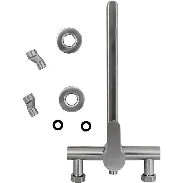 Смеситель для ванны универсальный Zerix DAX-006 (EURO) нержавеющая сталь (ZX3150) Черновцы - изображение 6