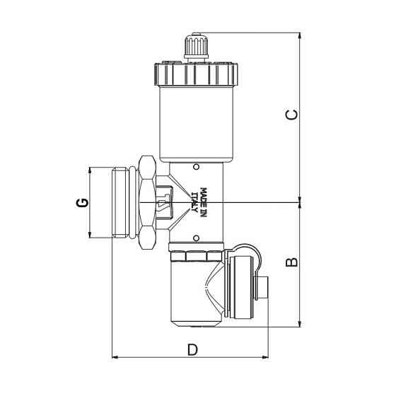 Кінцева зливна група Roho R610-100 - 1" (з повітровідвідником) (RO0152) ( 27335 ) Харків