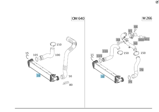 Mercedes-Benz  A1695000000 Інтеркулер A-class W169 B-class W245 A-class C169 Одеса