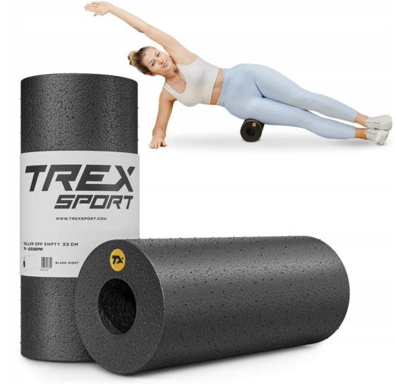 Роллер масажер гладкий Trex Sport TX-033EPR EPP 33см чорний Киев