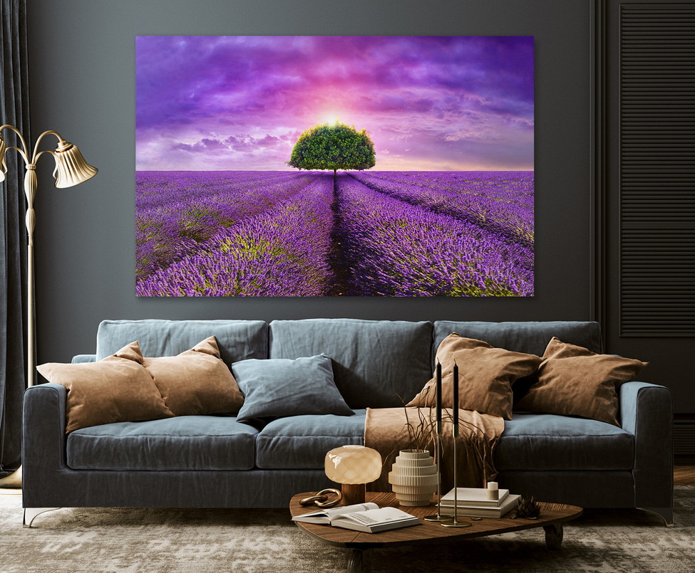 Картина холст в гостиную / спальню  Лаванда   MLP_187 40x80 см Киев - изображение 3