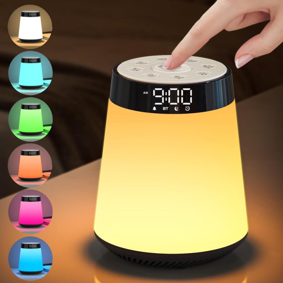 Уцінка Нічник AFEXOA MX1 з Bluetooth колонкою, будильником, імітацією світанку, білим шумом, RGB-підсвічуванням, пультом ДК Київ