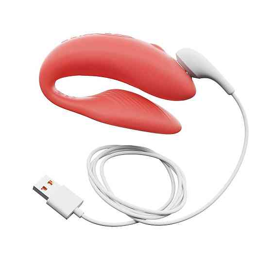 Смарт-вибратор для пар We-Vibe Chorus Crave Coral, сенсорное управление вибрациями сжатием пульта Sex Aura Киев