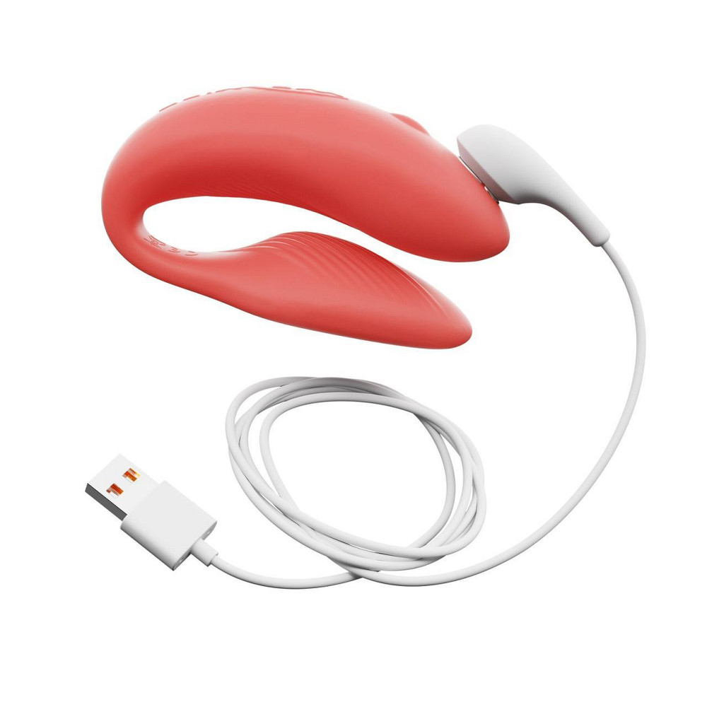 Смарт-вібратор для пар We-Vibe Chorus Crave Coral, сенсорне керування вібраціями стисненням пульта Sex Aura Київ - фото 5