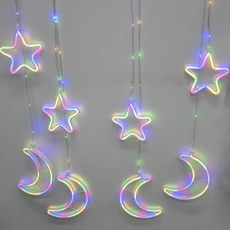 Гирлянда-бахрома (Moons/Stars)  2.5м (Разноцветная)7259 Одесса - изображение 1