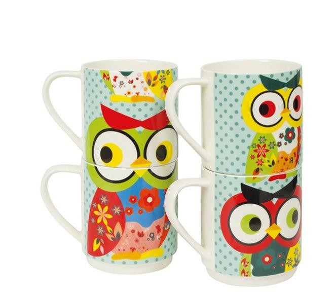 Набір чашок "Сови" 4 шт Рівне - фото 1