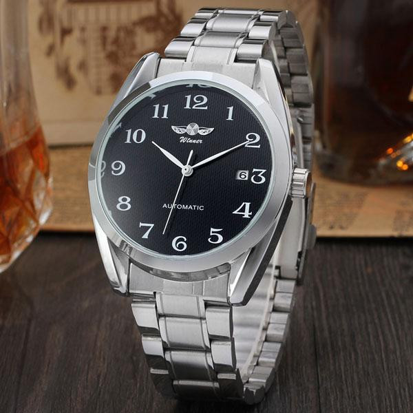 Часы мужские механические Winner Handsome Textile Black (2 ремешка) Киев - изображение 16