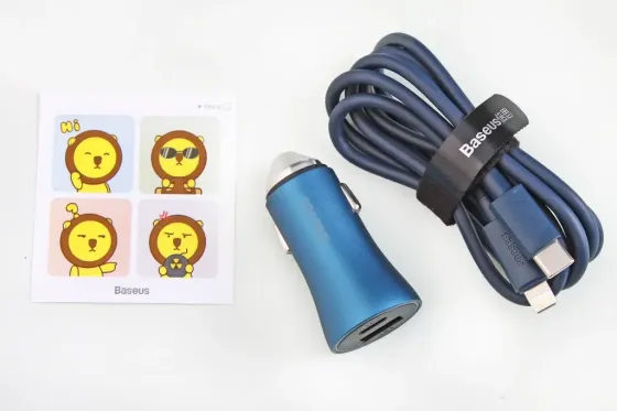 Заряд 1USB/1Type-C QC 40Вт Baseus + кабель Type-C/iPhone синій Вінниця