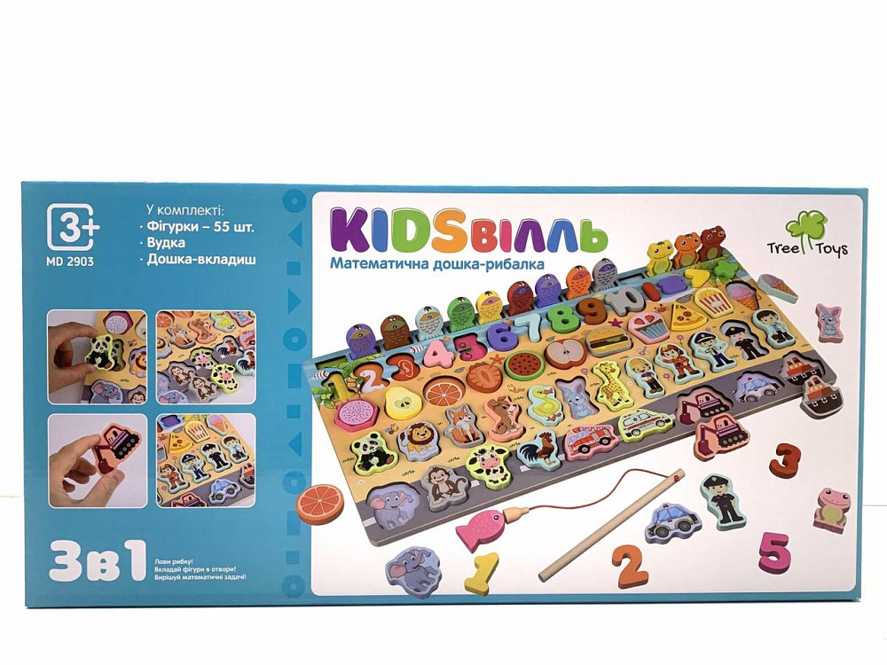 Дерев'яна іграшка Tree Toys Багатофункціональна дошка магнітна рибалка (MD 2903) Чернігів - фото 5