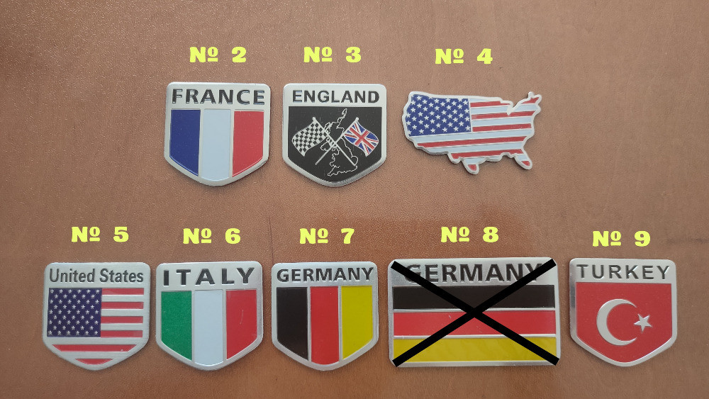 Наклейка на авто або мото Прапори алюмінієві Київ - фото 1