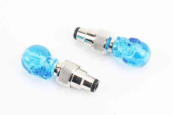 Ковпачок ніпеля "череп" 1 діод (синій) к-кт, JY-503Z Київ