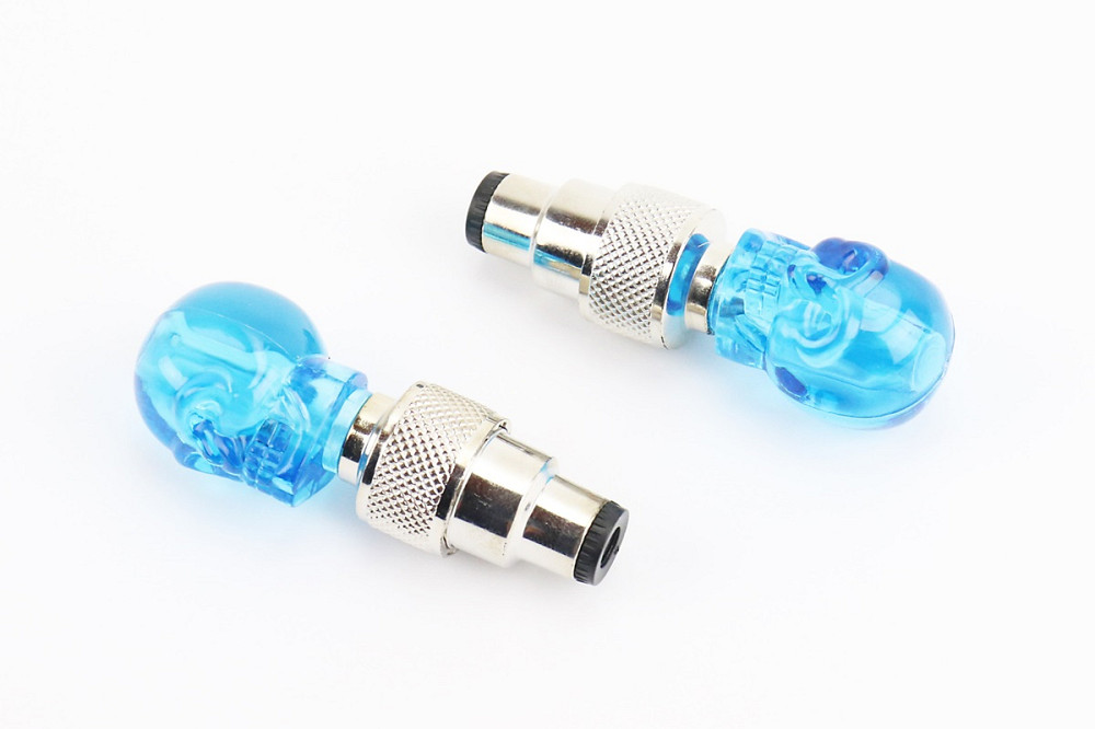 Ковпачок ніпеля "череп" 1 діод (синій) к-кт, JY-503Z Київ - фото 1