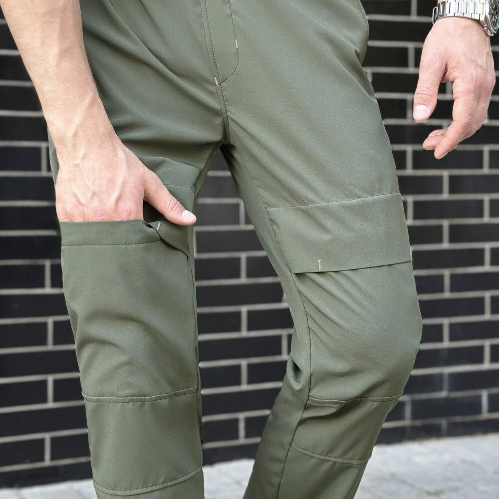 Чоловічі штани джогери з кишенями світлий хакі Pobedov Vershyna Київ - фото 6