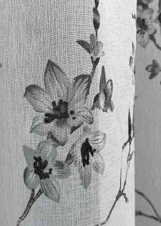 Тюль VR-Textil 1863т Flora Батист Белый с черным 300х270 см (42-0825) Киев