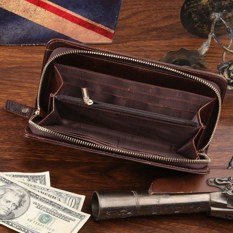 Шкіряна чоловіча барсетка Vintage 14193 Коричнева Київ - фото 10