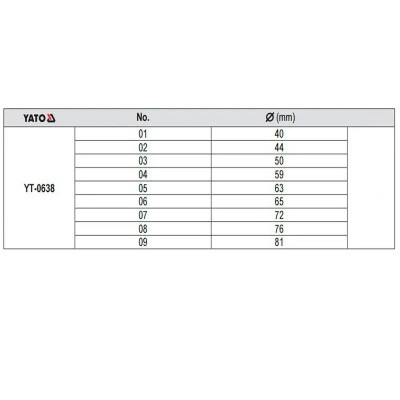 Набор инструментов Yato для установки подшипников и уплотнителей 10 шт. (YT-0638) Вінниця - фото 4