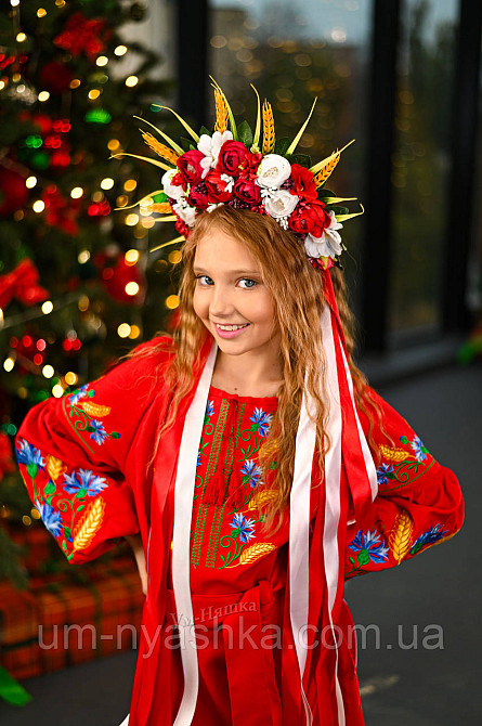 Детское вышитое платье с васильками и колосками Кривой Рог - изображение 4