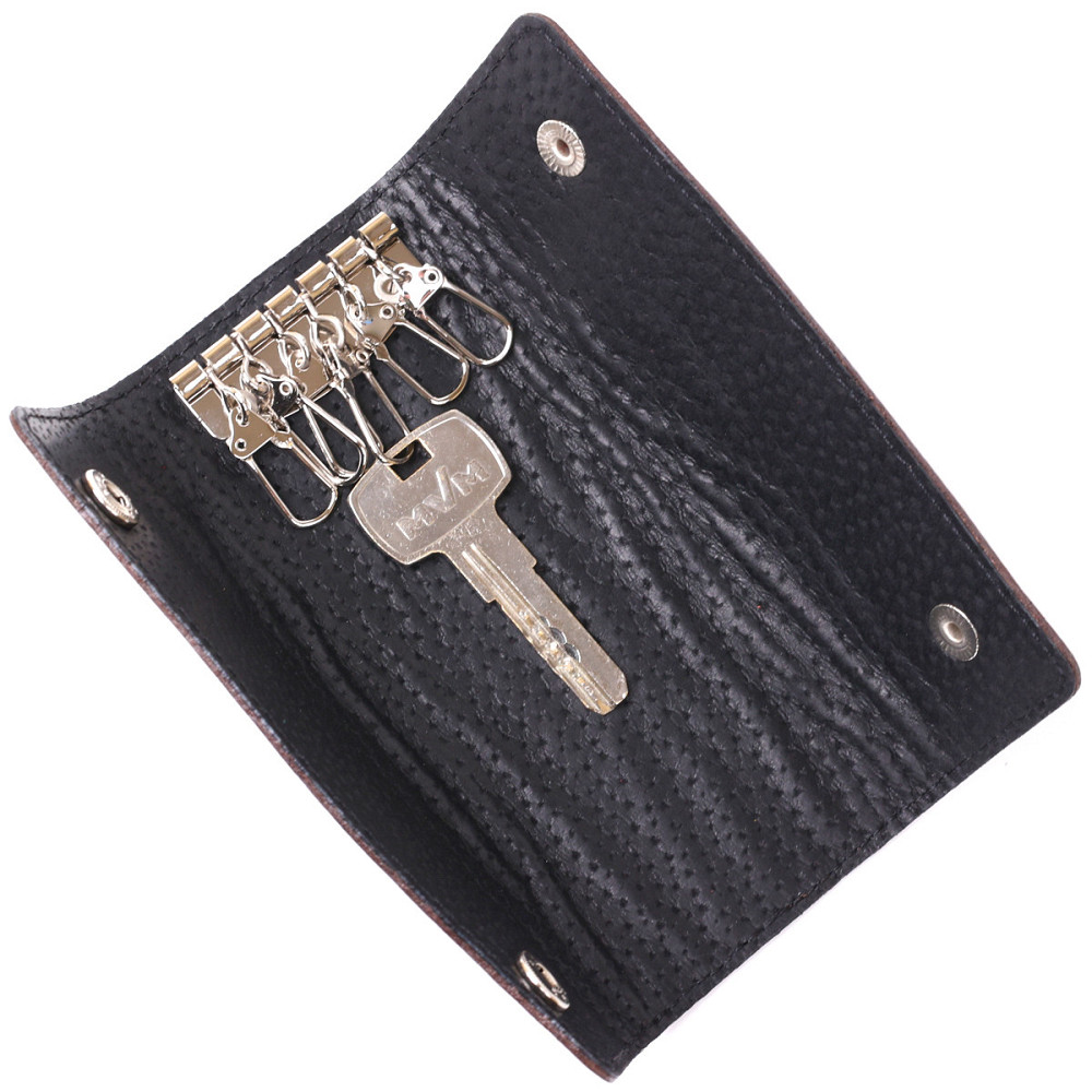 Зручна шкіряна ключниця Коричневий (SHVIGEL) Київ - фото 10