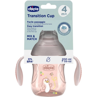Поїльник-непроливайка Chicco Transition Cup 200 мл. від 4 місяців (рожева) (06911.15) Вінниця - фото 2