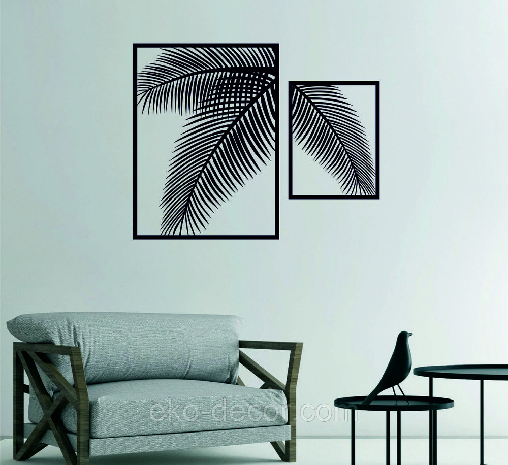 Декоративное настенное Панно «Пальма» Декор на стену 70*91 см, Черный Киев - изображение 8