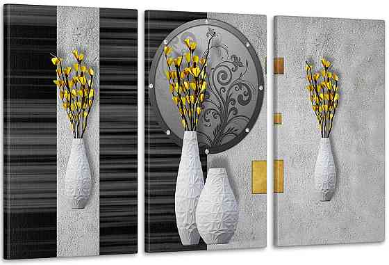 Модульна картина кольору в вазі Art-210_3А 70x130 см Київ