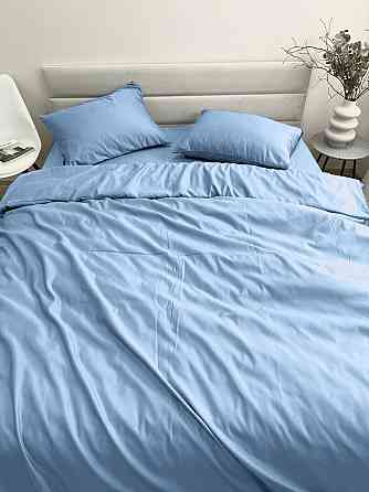 Ecotton Комплект постільної білизни Ecotton Євро 210х220 см однотонний блакитний Blue Коломия