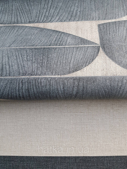 Шпалери вініл на флізеліні AS creation Metropolitan stories ByTime 0,53х10 модерн листя фігури смужки сірі беж Київ - фото 4