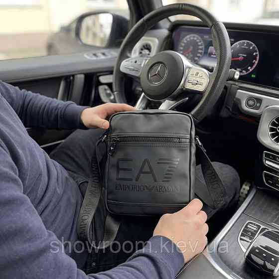 Мужская брендовая борсетка, сумка на плечо Emporio Armani (A-04) Киев
