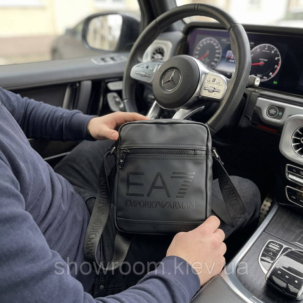 Мужская брендовая борсетка, сумка на плечо Emporio Armani (A-04) Киев - изображение 6