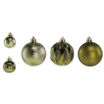 Ялинкова іграшка Chomik пластикові кульки компл. 44 шт, 3/6см, зелені (5900779877726_2) Вінниця