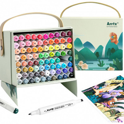 Художественный маркер Arrtx Спиртовые Alp ASM-0280A 80 цветов (LC302192) Винница - изображение 1