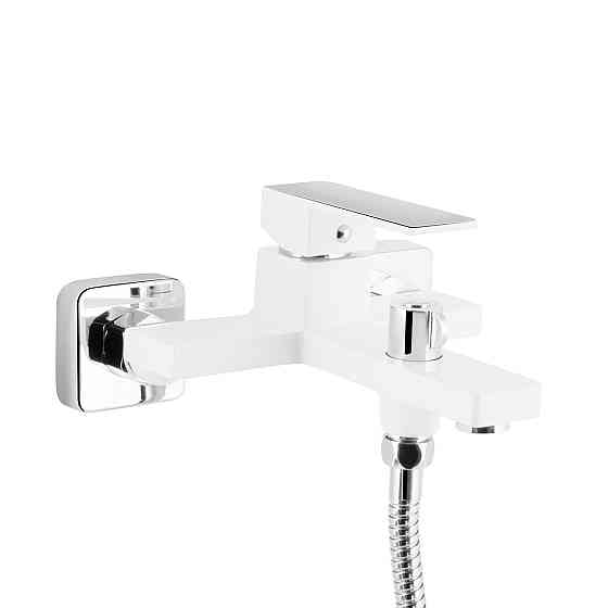 Змішувач для ванни Qtap Gemini (з душовим гарнітуром) QTGEM259CRW45683 Chrome/White Київ
