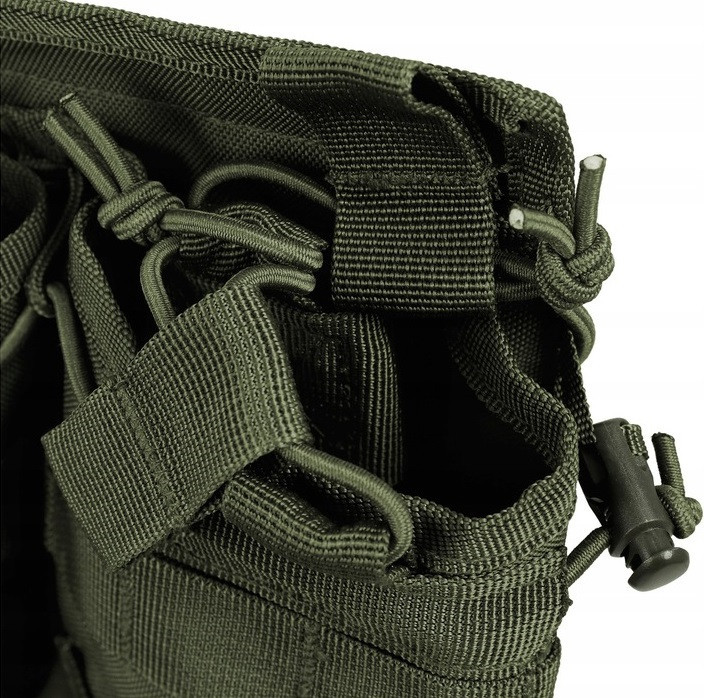 Тактичний подвійний Підсумок під магазини АК/М4/М16 із системою Molle Mil-Tec від Sturm (13497001) Olive Нововолинськ - фото 8
