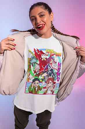 Футболка для мальчика аниме Дандадан Окарун Момо Айасе оверсайз (рост от 165 до 180 ) Черний AnimeJ0808m Днепр