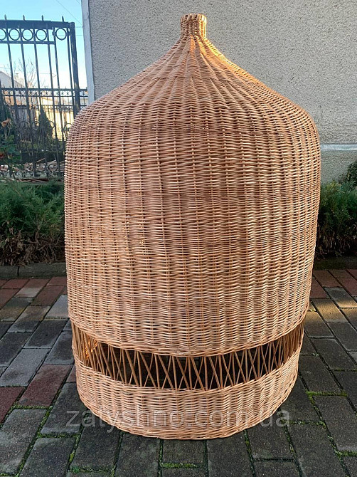 Красива висока люстра підвісна з натуральної лози. Київ - фото 1