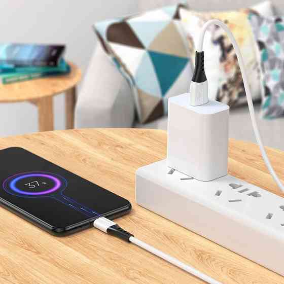 Кабель HOCO X82 USB to Micro 2.4A, 1m, silicone, silicone connectors, White Одеса