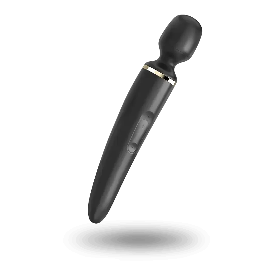 Вібромасажер Satisfyer Wand-er Woman (Black/Gold), водонепроникний, потужний, розмір XXL Львів - фото 1