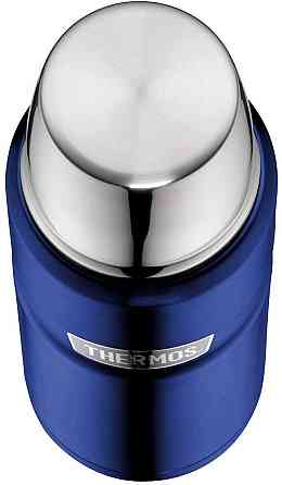 Термос для напоїв з чашкою 470 мл Thermos "King Flask" Metalic Blue (170016) Нержавіюча сталь Нововолинськ