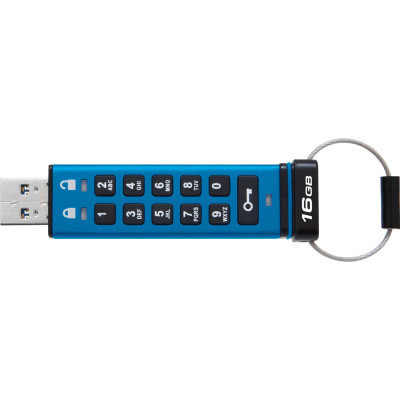 USB флеш накопичувач Kingston 16GB IronKey Keypad 200 Blue USB 3.2 (IKKP200/16GB) Вінниця - фото 2
