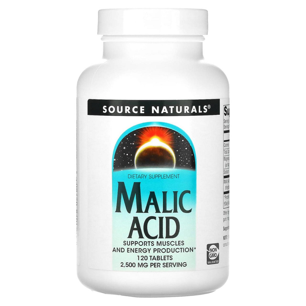 Яблучна кислота Source Naturals Malic Acid 120 таб Київ - фото 1