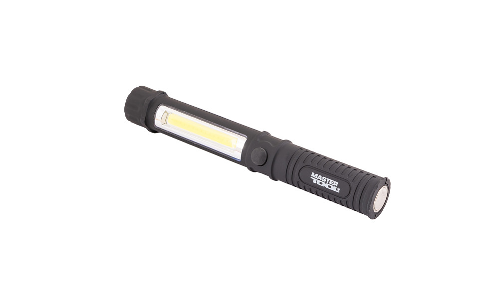MASTERTOOL Ліхтарик магнітний MASTERTOOL 168х24 мм LED+COB LED 3xAAA ABS 94-0806 Киев - изображение 3