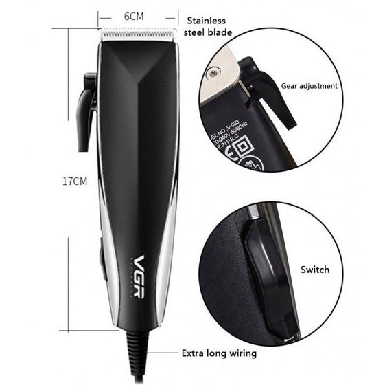 Триммер для стрижки волос мощный VGR, Триммер для самостоятельной стрижки волос висков BP-58 Львов - изображение 10