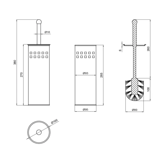 Йоржик підлоговий Lidz Oreo 0505 (метал) LDORE0505CRM22257 Chrome Київ