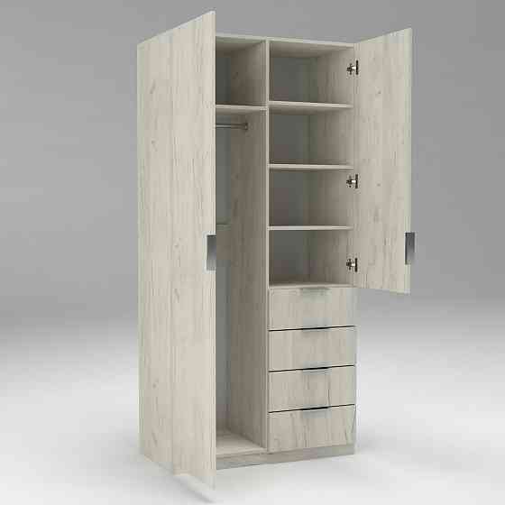 Шкаф Кристалл 1, Дуб Крафт Білий, 1000х520х2100 Львов