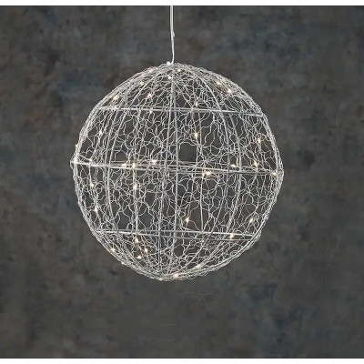 Украшение декоративное Luca Lighting Шар Серебряный D25 см 30 led (8718861660951) Винница - изображение 1