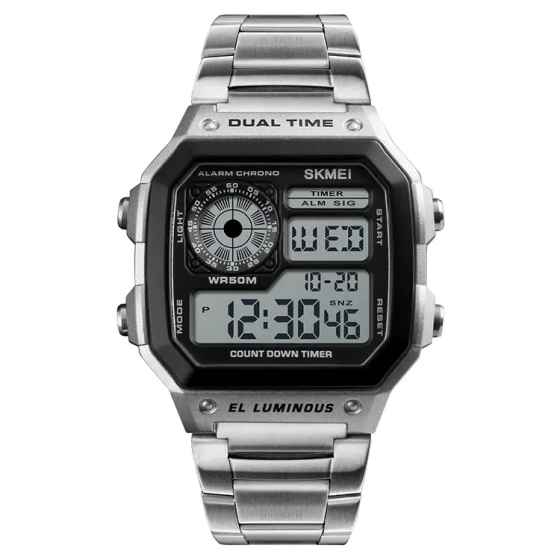 Мужские часы Skmei 1335 Ripple Silver Винница