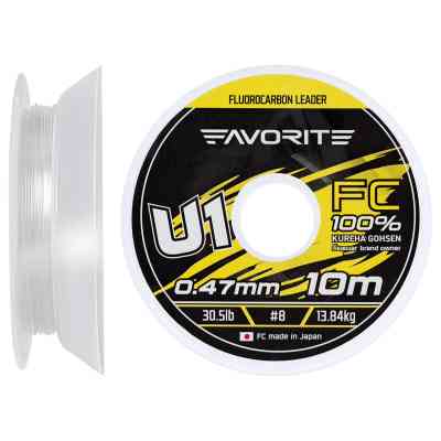 Флюорокарбон Favorite U1 FC 10m 8.0/0.47mm 30.5lb/13.84kg (1693.11.87) Винница